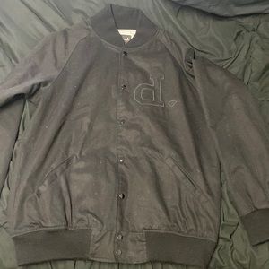 Diamond supply co varsity jacket black